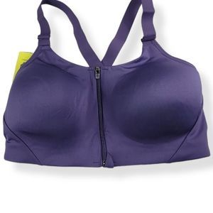 All In Motion High Support Purple Bra 38D